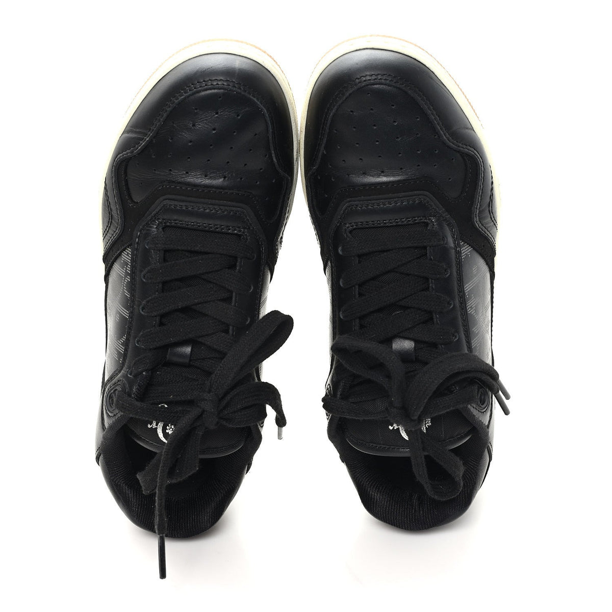 Smooth Calfskin Oblique Perforated Mens B27 Low Top Sneakers 39 Black Grey