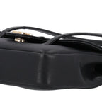 Shiny Caviar Mini Preppy Coco Shoulder Bag Black