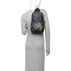 Damier Graphite Logo Avenue Sling Backpack Multicolor