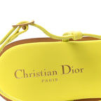 Calfskin C'est Dior Sandals 37 Yellow