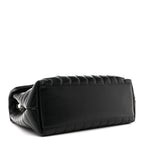 Calfskin Y Quilted Monogram Medium Loulou Chain Satchel Black