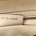 Grained Calfskin Saddle Bag White