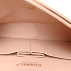 Caviar Quilted Medium Double Flap Light Beige