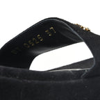 Calfskin Suede Dway Platform Sandals 37 Black