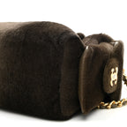 Pony Hair Mini Chanel 25 Handbag Dark Khaki