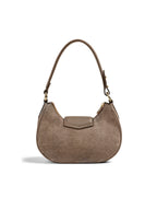 Windsor Shoulder Bag - Deep Taupe Suede