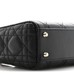 Lambskin Cannage Mini Lady Dior Black