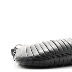 Pleated Lambskin Horn Mini Mombasa Hobo Black