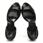 Canvas Monogram Sandals 37.5 Black
