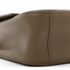 Grained Calfskin Small Souplissimo Maxi Flap Light Brown