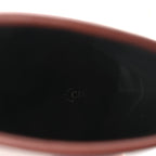 Calfskin CC Fold Over Boots 38 Black Brown