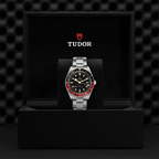 Black Bay 58 GMT 39mm - Black, Burgundy Bezel on 3-Link Bracelet