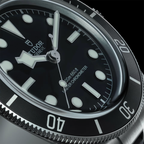 Black Bay 41mm - Black, Black Bezel on Rubber Strap