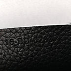 Oblique Jacquard Grained Calfskin Mini Saddle Messenger Bag With Flap Black