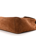 Suede Calfskin Souplissimo Maxi Flap Camel