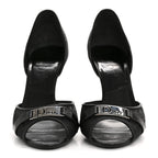 Canvas Monogram Sandals 37.5 Black