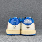 Fragment Design x Travis Scott x Air Jordan 1 Retro Low OG SP 'Sail Military Blue'