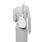 Grained Calfskin Mens Saddle Bag Latte