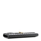 Nappa Intrecciato Long Andiamo Top Handle Clutch Black