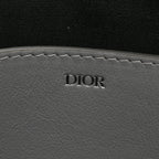 Coated Canvas CD Diamond Pouch Grey