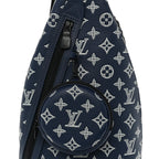 Monogram Shadow Duo Slingbag Navy River Blue