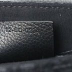 Oblique Jacquard Grained Calfskin Mini Saddle Messenger Bag With Flap Black