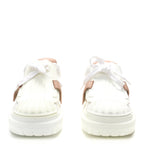 Calfskin Bi-Color Dior-ID Platform Sneakers 37.5 White Nude