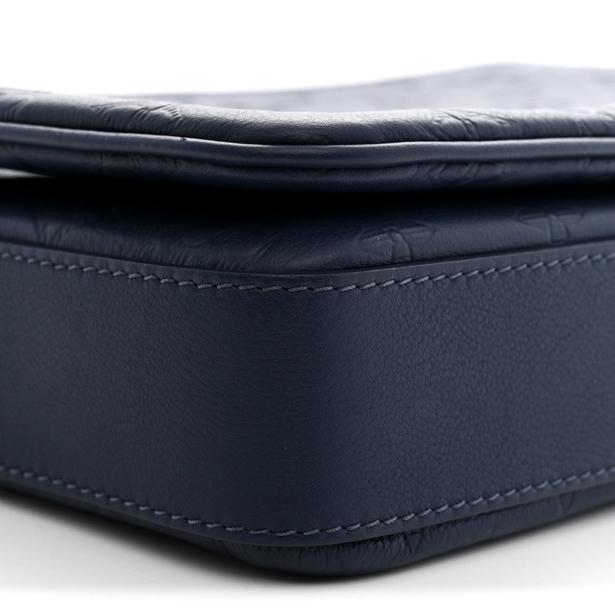 Calfskin Monogram Shadow Trio Messenger Navy