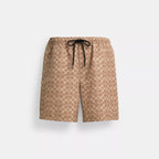 Coach Outlet Signature Swim Trunks In Recycled Polyester