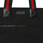 Monogram Web Large Diaper Tote Black