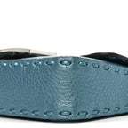 Metallic Cuoio Roma Sellerissima Nappa Sintetica Tape Stitch Mini Baguette Placca Argento