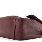 Grained Calfskin Small Souplissimo Maxi Flap Burgundy