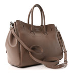 Smooth Calfskin Small Bel Air Carry All Bag Taupe Taupe