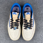 Fragment Design x Travis Scott x Air Jordan 1 Retro Low OG SP 'Sail Military Blue'