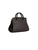 Town & Country Collection - Micro Top Handle Bag - Choc Pebbled Leather