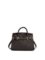 Town & Country Collection - Micro Top Handle Bag - Choc Pebbled Leather