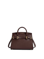 Town & Country - Micro Top Handle Bag - Burgundy Pebbled Leather