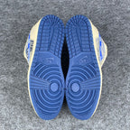 Custom Air Jordan 1 Low Bleu Atelier Sail/Blue