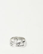 Gucci Sterling Silver "Blind For Love" Ring -  Size 17 / US 8
