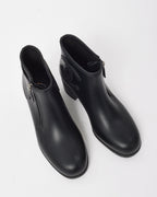 Chanel Black PVC Rubber CC Logo Ankle Booties - 38