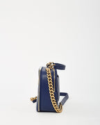 Chanel Blue Quilted Caviar Leather Business Affinity Camera Chain Bag GHW