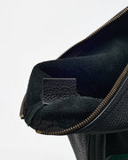 Gucci Black Leather Logo With Green & Red Web Portfolio Clutch
