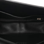 Calfskin Quilted Medium Rock My Shoulder Flap Black