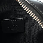 GG Supreme Monogram Appia Calfskin Web Small Camera Messenger Bag Black Grey