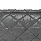 Aged Calfskin Quilted Large Reissue Camera Case Grey