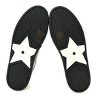 Calfskin Suede Logo Sneakers 38 Black