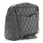 Aged Calfskin Quilted Large Reissue Camera Case Grey