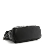 Lambskin Quilted Medium Loulou Puffer Monogram Chain Satchel Black
