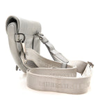 Grained Calfskin Mens Mini Saddle Bag Gray
