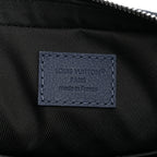 Calfskin Monogram Shadow Trio Messenger Navy
